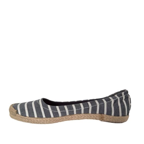 Sperry Top Sider Espadrille Navy White Stripe Ballet Flat - Picture 4 of 7
